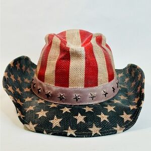 Peter Grimm USA Red White & Blue “Justice” Drifter Cowboy Hat One Size